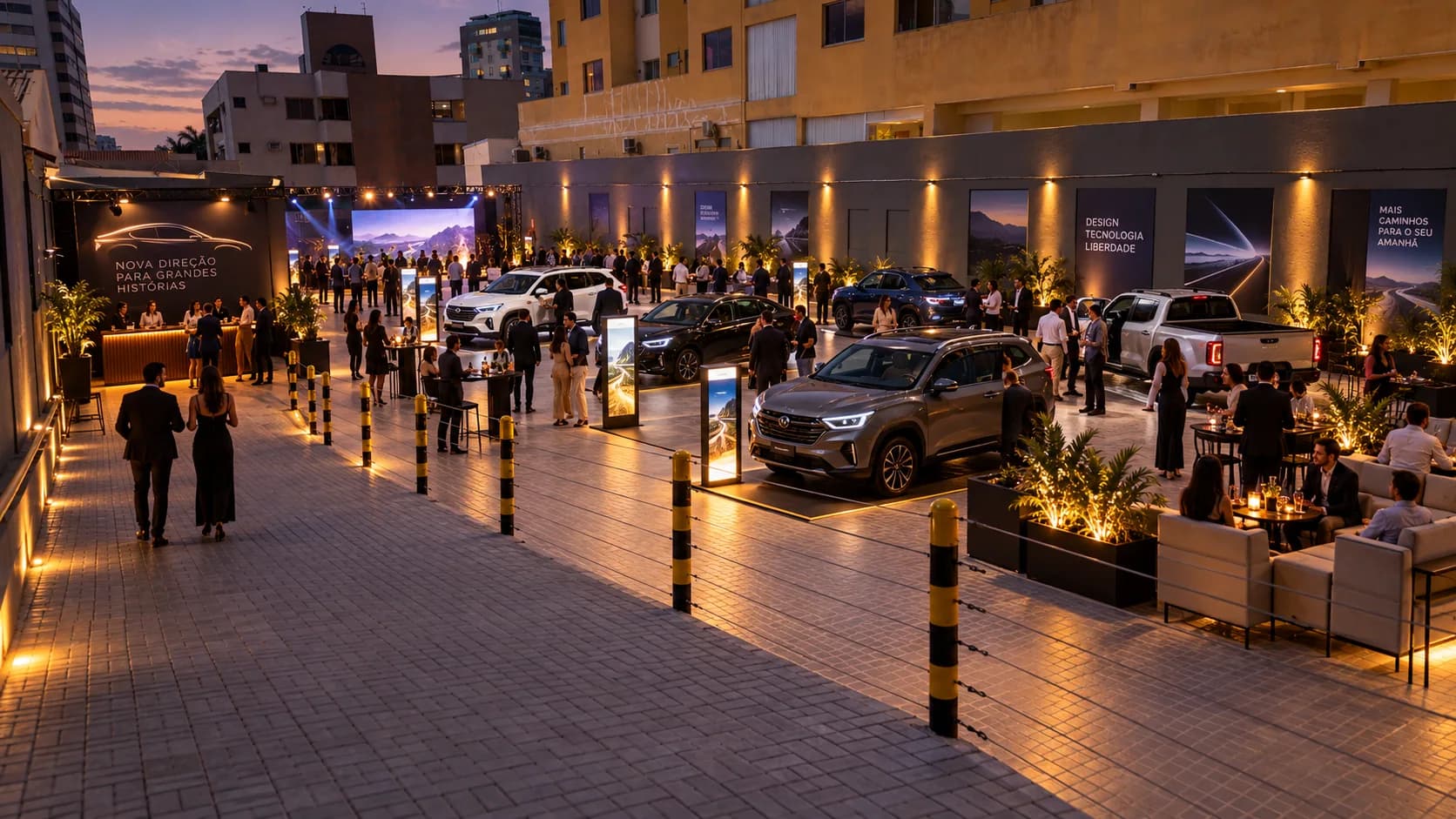 Área de eventos · lançamento automotivo